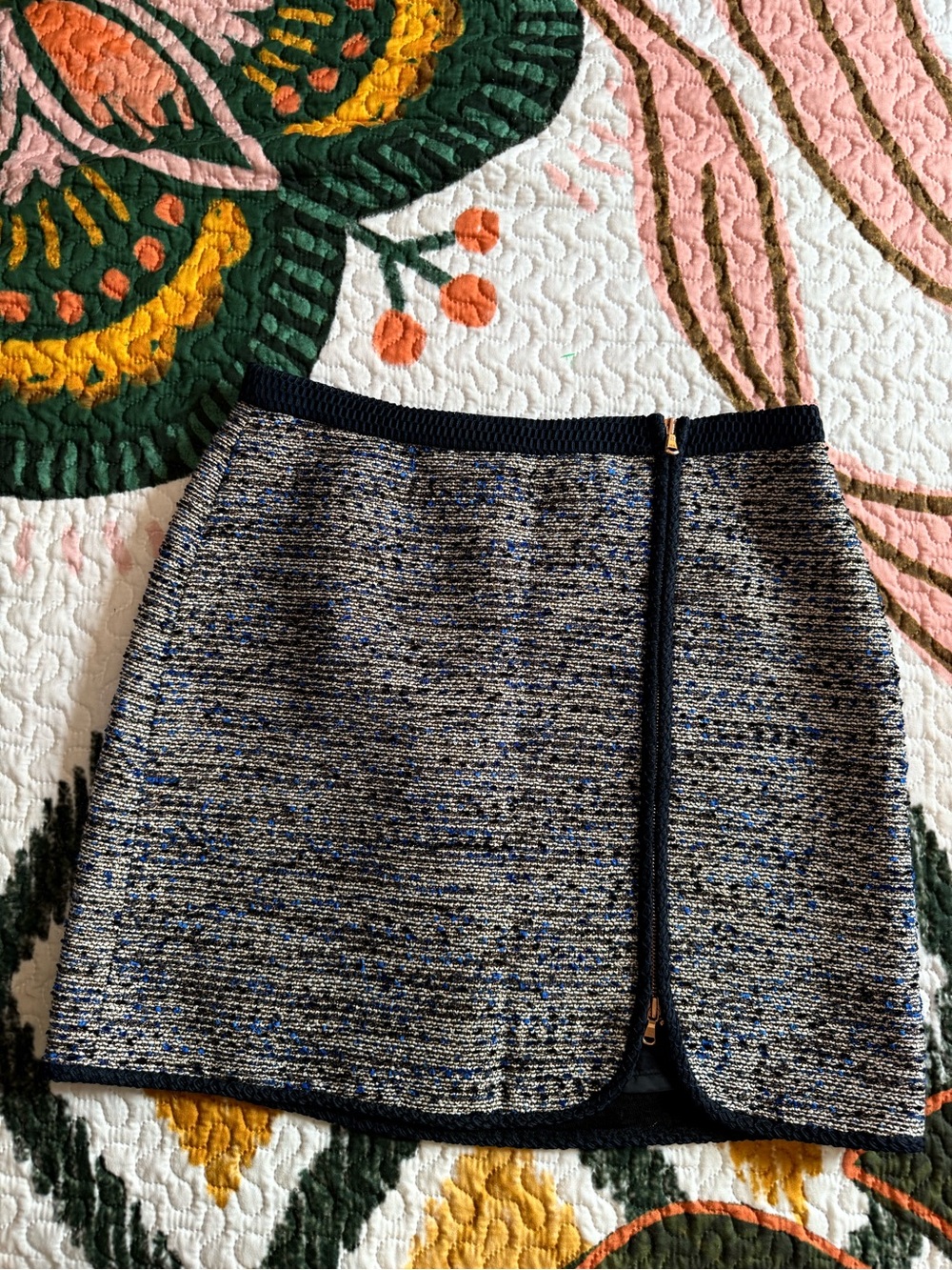 J. Crew Navy Gray fall Tweed Mini Skirt 🍂